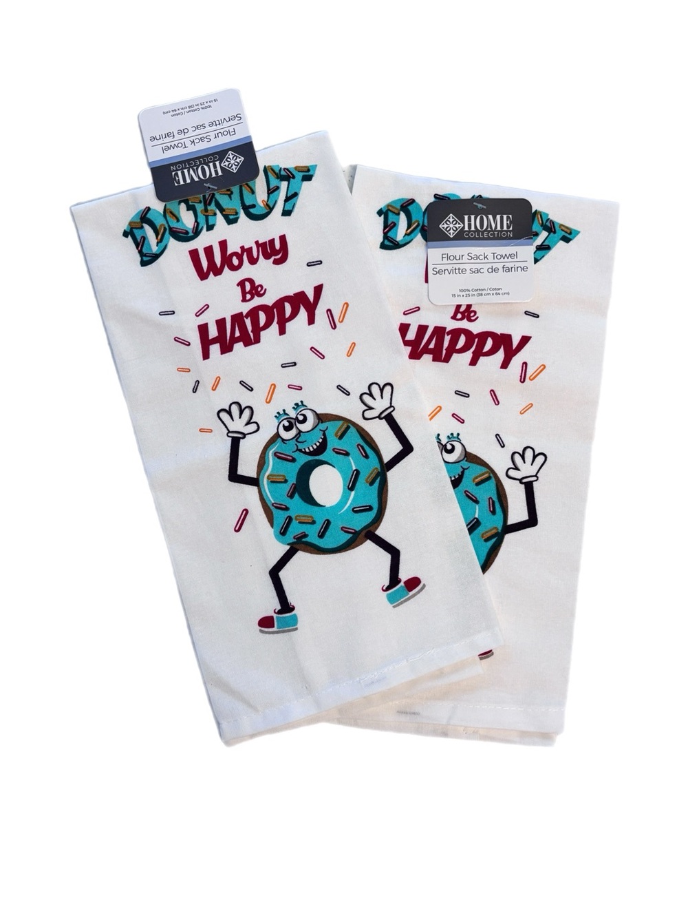 Donut Flour Sack Towel Set of 2